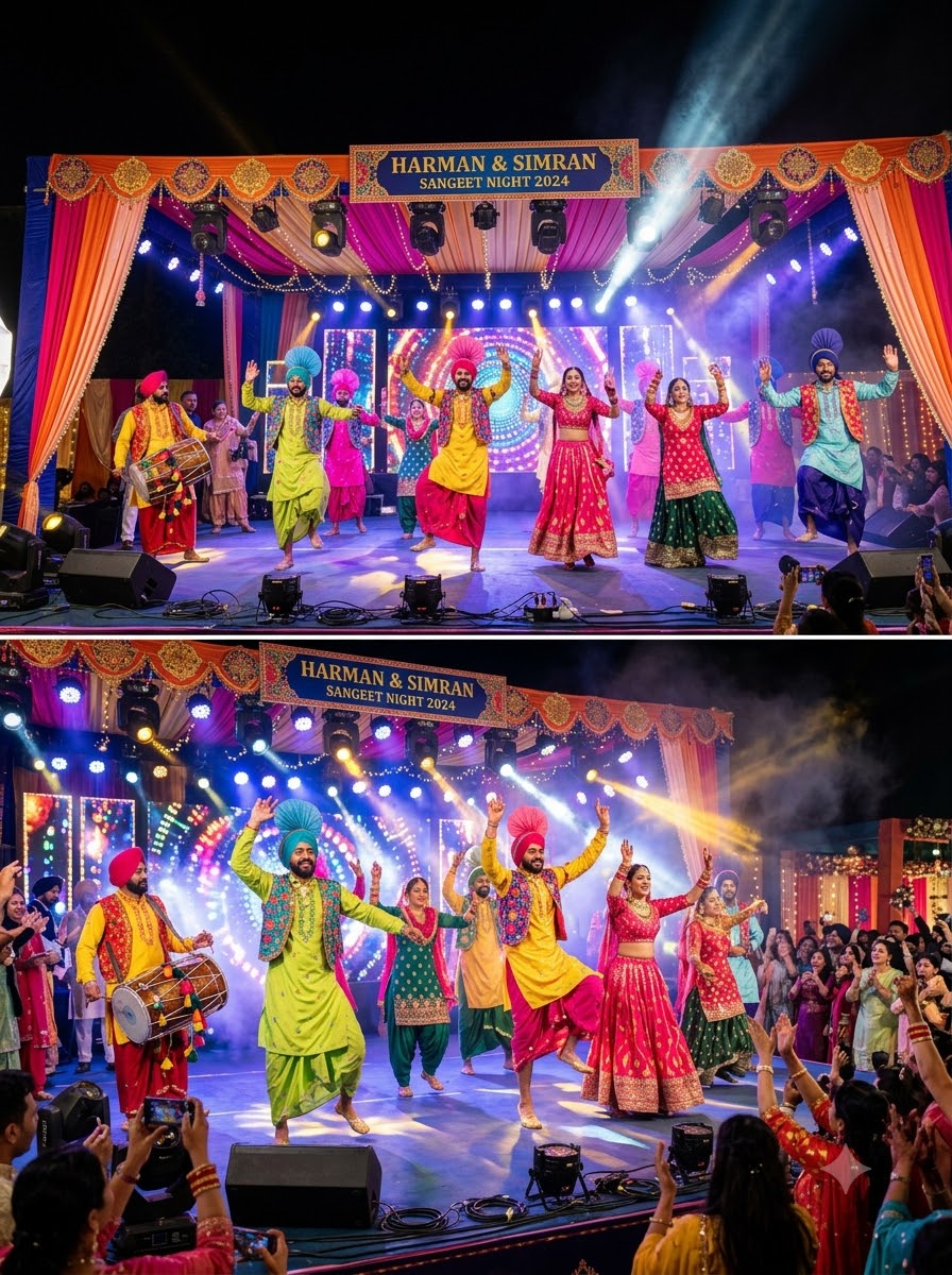 Sangeet night stage performance